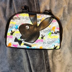 Playboy Bunny purse black with multiple colors on front